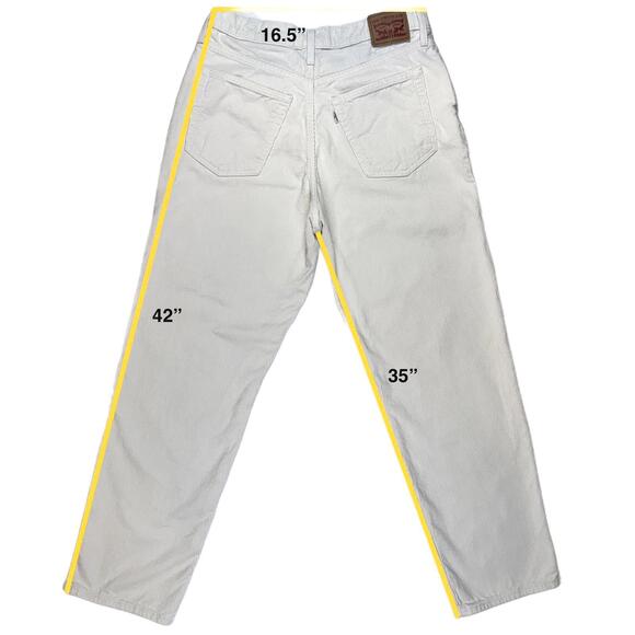 Levi’s ‘94 Cream Baggy Corduroy Pants - 31/31 - Picture 7 of 7